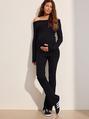 Black Maternity Knitted Trousers - Image 1 of 9