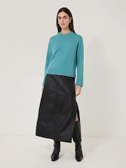 Jigsaw Blue Wool Cashmere Blend Jumper - Image 3 of 7