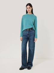 Jigsaw Blue Wool Cashmere Blend Jumper - Image 6 of 7