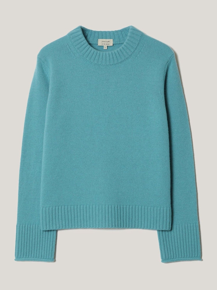 Jigsaw Blue Wool Cashmere Blend Jumper - Image 7 of 7