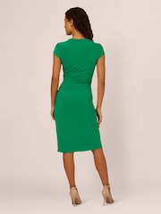 Adrianna Papell Green Tulip Hem Short Dress - Image 2 of 7