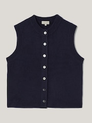 Jigsaw Blue Wool Cashmere Blend Waistcoat - Image 5 of 6