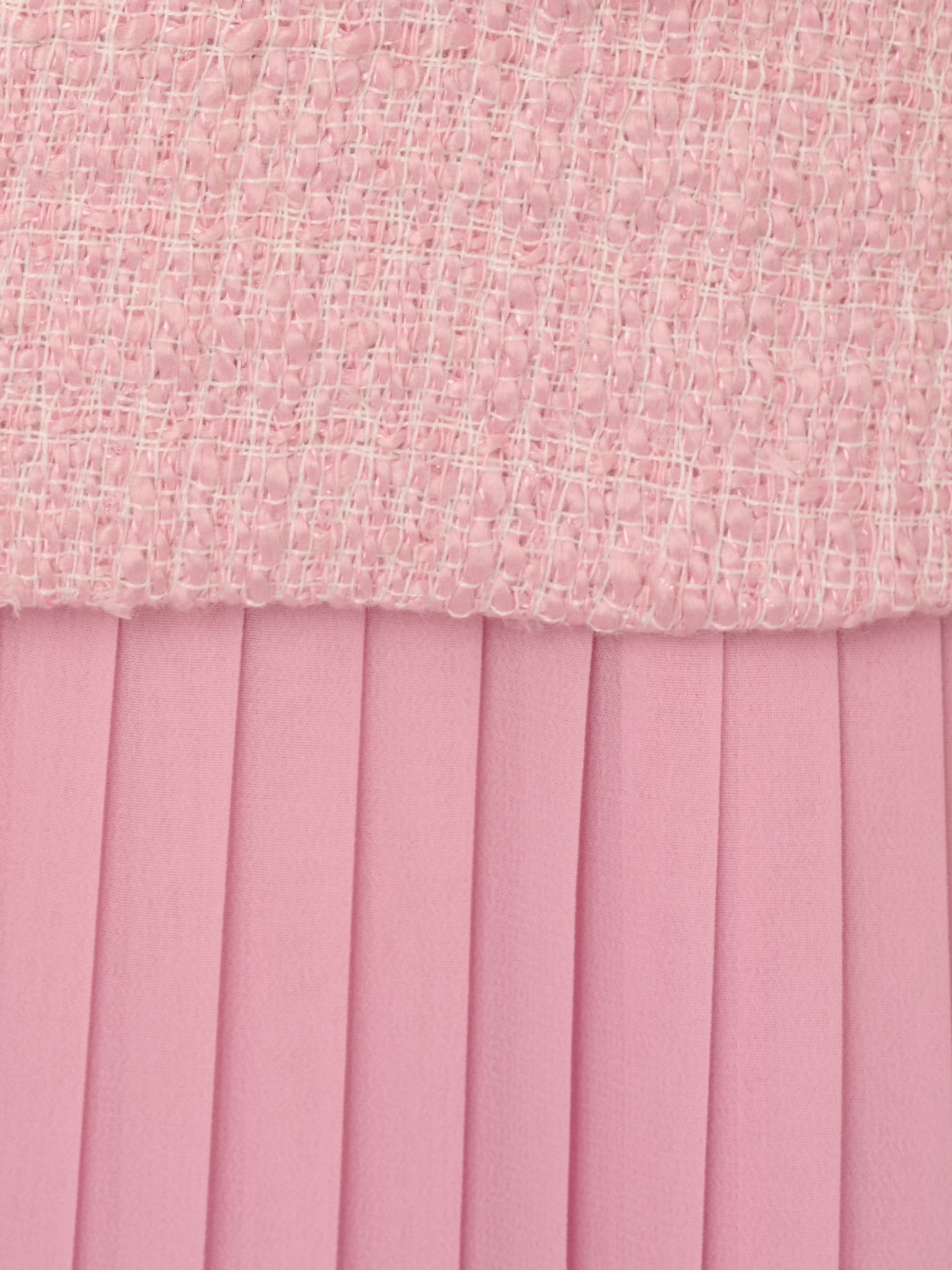 Buy Adrianna Papell Pink Boucle Combo Midi Dress from Next Japan