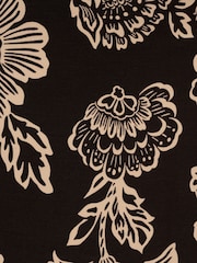 Adrianna by Adrianna Papell Printed Midi Black Dress - Image 7 of 7