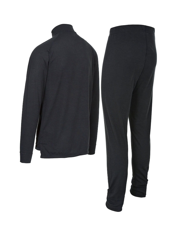 Trespass Adults Unite360 Black Base Layer Set - Image 2 of 2