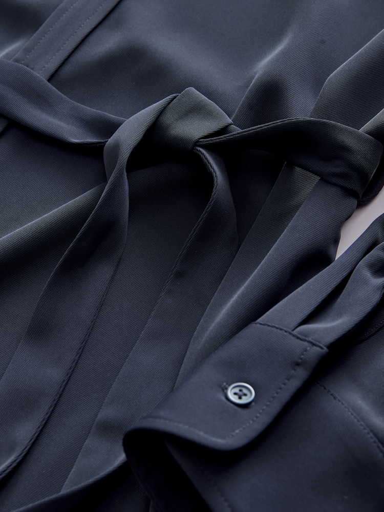 Navy Maternity Belted Shirt - Image 8 of 8