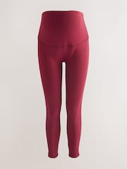 Burgundy Red Maternity Sports Leggings - Image 1 of 7