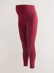 Burgundy Red Maternity Sports Leggings - Image 2 of 7