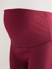 Burgundy Red Maternity Sports Leggings - Image 4 of 7