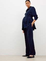 Navy Blue Maternity Trousers - Image 3 of 9