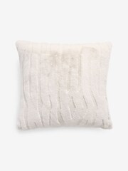 Tiger Cut Faux Fur Cushion - صورة 3 من 5