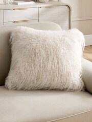 Feather Faux Fur Cushion - صورة 2 من 8