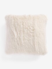 Feather Faux Fur Cushion - صورة 3 من 8