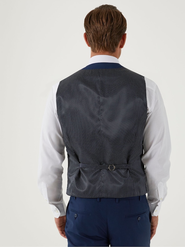 Blauw - Skopes Milan Scoop Slim fit gilet - Image 2 of 4
