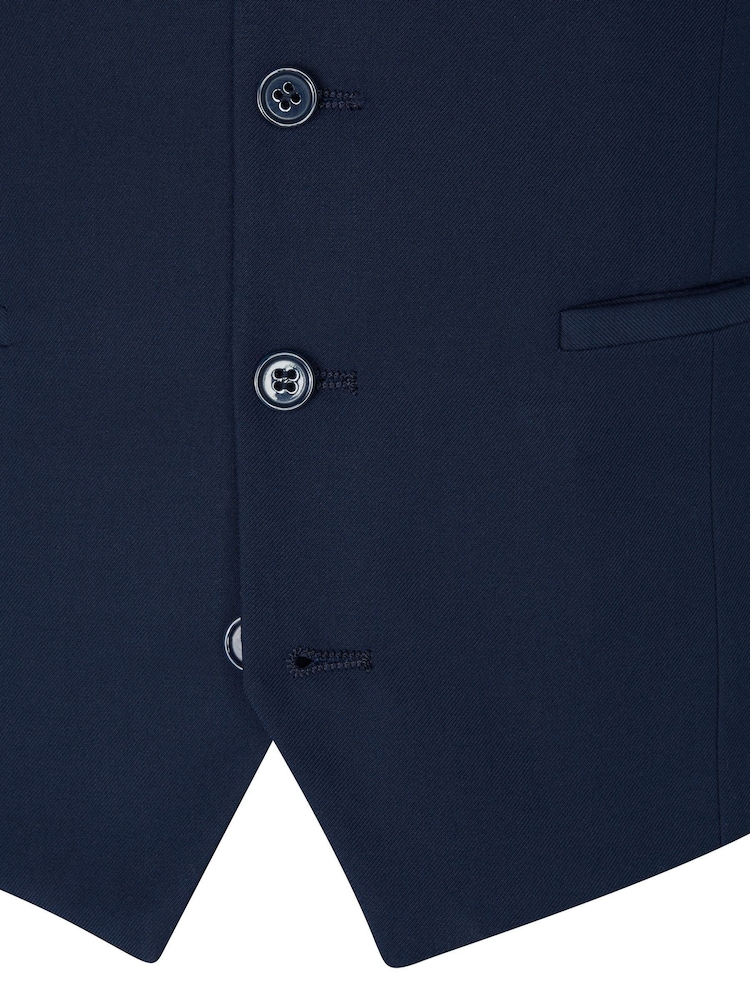 Blauw - Skopes Milan Scoop Slim fit gilet - Image 4 of 4