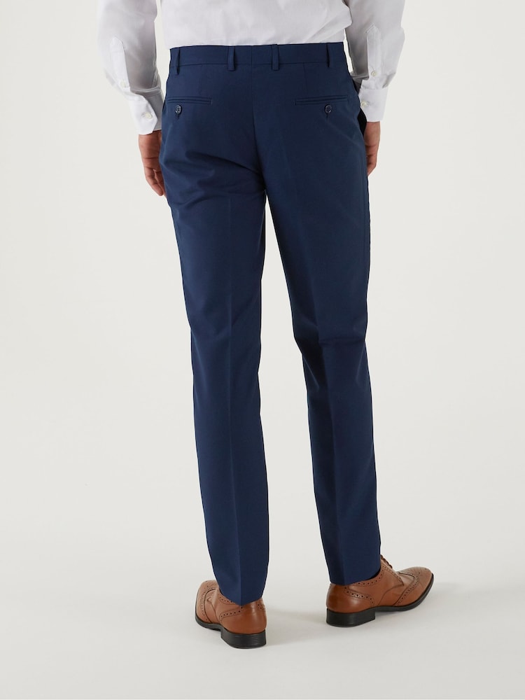 Azul - Pantalones de traje de corte cónico Milan de Skopes - Imagen 2 de 4
