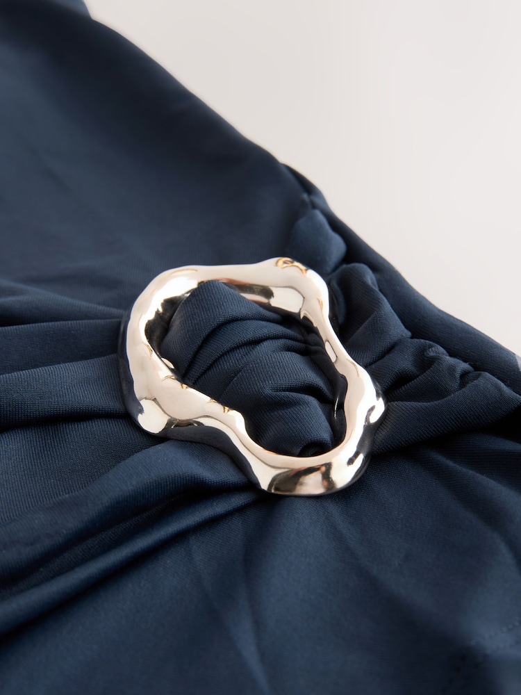 Navy Soft Touch Waist Hard Wear Detailed Sleeveless Top - Image 8 of 8