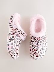 Verde caqui - Pantuflas tipo zuecos con forro de piel sintética para mujer - Imagen 4 de 8