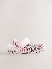 Verde caqui - Pantuflas tipo zuecos con forro de piel sintética para mujer - Imagen 6 de 8