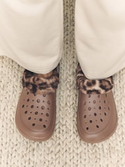 Camel Womens Faux Fur Lined Clogs Slippers - Image 3 of 9