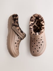 Camel Womens Faux Fur Lined Clogs Slippers - Image 5 of 9