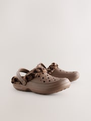 Camel Womens Faux Fur Lined Clogs Slippers - Image 6 of 9