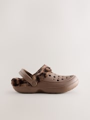 Camel Womens Faux Fur Lined Clogs Slippers - Image 7 of 9