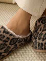 Animal Print Quilted Brushed Mules - Image 2 of 8