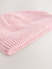 rožnata/Cream - Baby Beanie Knitted Hats 2 Pack (0mths-2yrs) - Slika 5 iz 7
