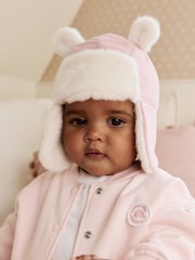 Pink Cord Baby Trapper Hat (0mths-2yrs) - Image 1 of 6