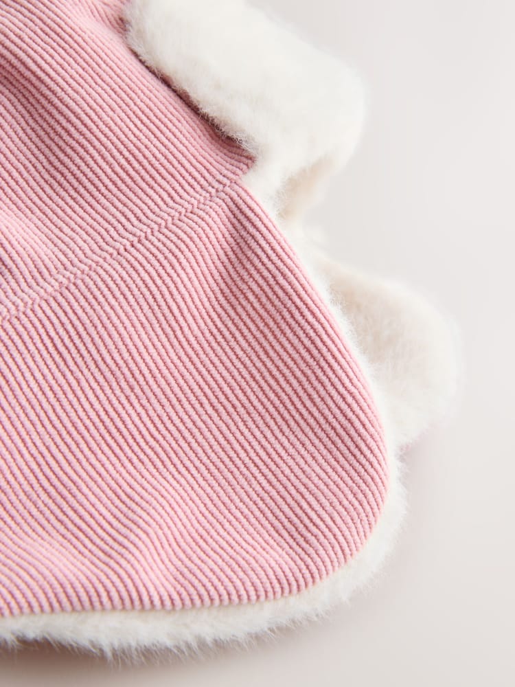 Pink Cord Baby Trapper Hat (0mths-2yrs) - Image 6 of 6