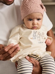 Pink Baby Bow Crochet Knitted Hat (0mths-2yrs) - Image 2 of 5