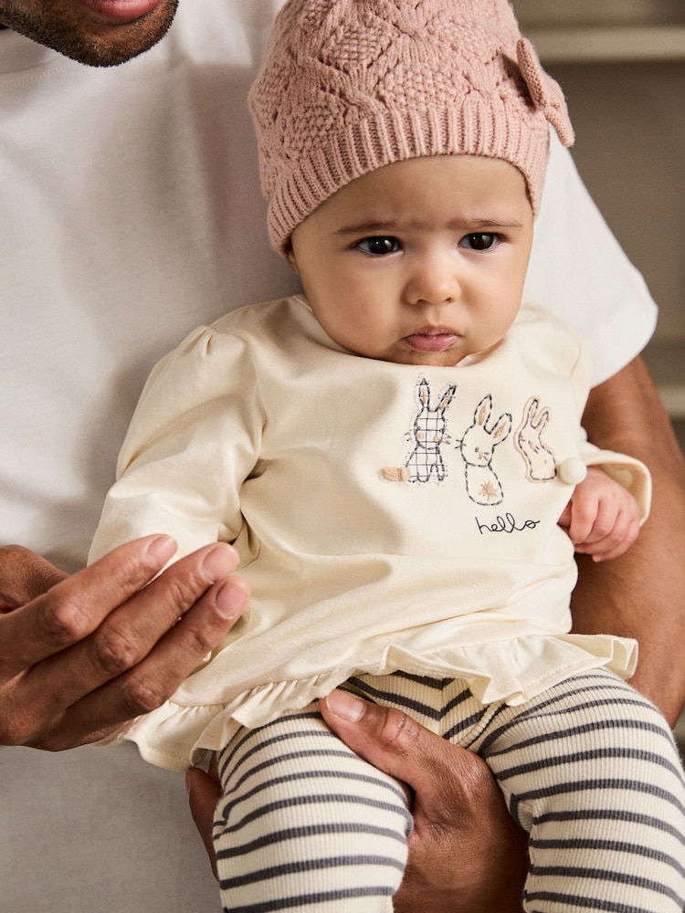 Pink Baby Bow Crochet Knitted Hat (0mths-2yrs) - Image 2 of 5