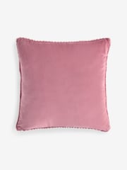 Rose Pink 50 x 50cm Stripe Texture Fleece Cushion - Image 4 of 5