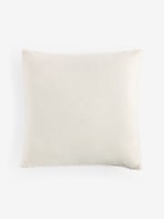 Ivory 50 x 50cm Stripe Texture Fleece Cushion - Image 4 of 5