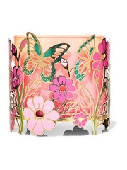 Bath & Body Works Multi Butterflies In The Garden 3 Wick Candle Holder - Image 1 of 1