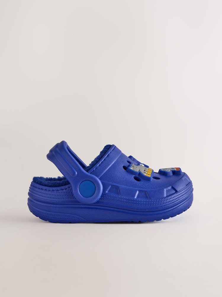 Blue Animal Warm Lined Slipper Clogs - Image 2 of 6