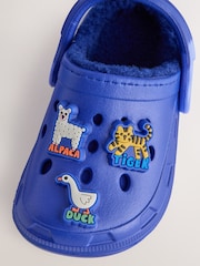 Blue Animal Warm Lined Slipper Clogs - Image 5 of 6