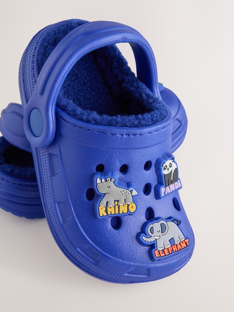 Blue Animal Warm Lined Slipper Clogs - Image 6 of 6