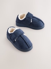 Navy Warm Lined Cupsole Slippers - Image 1 of 5