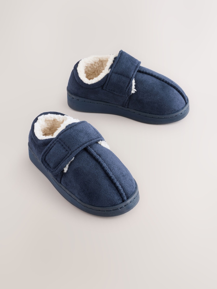 Navy Warm Lined Cupsole Slippers - Image 1 of 5