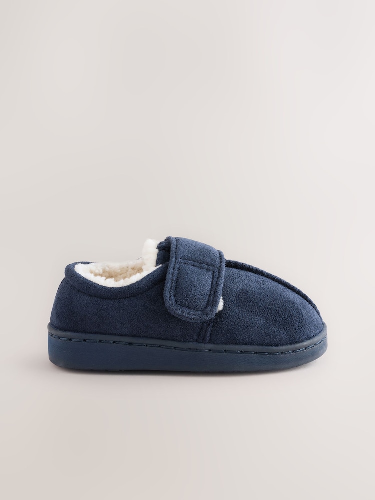 Navy Warm Lined Cupsole Slippers - Image 2 of 5