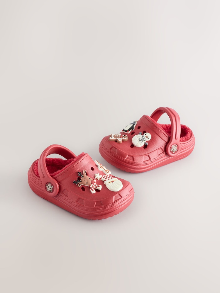 Rojo - Christmas Warm Lined Slipper Clogs - Imagen 1 de 5