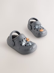 Grey Halloween Warm Lined Slipper Clogs - Image 1 of 4