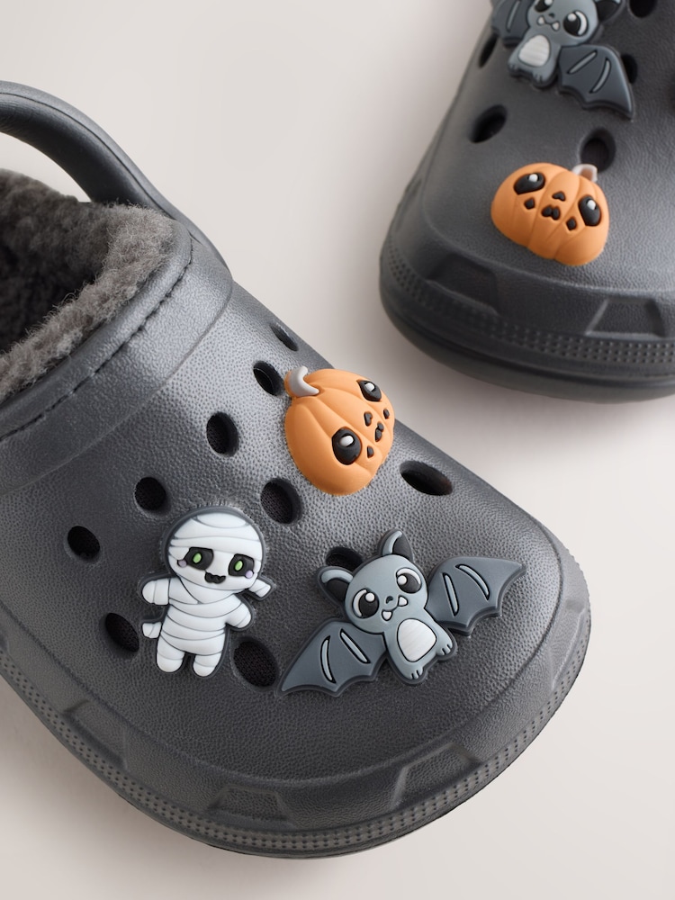 Grey Halloween Warm Lined Slipper Clogs - Image 4 of 4