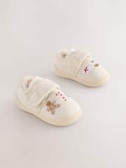 Neutral Christmas Warm Lined Cupsole Slippers - Image 1 of 5
