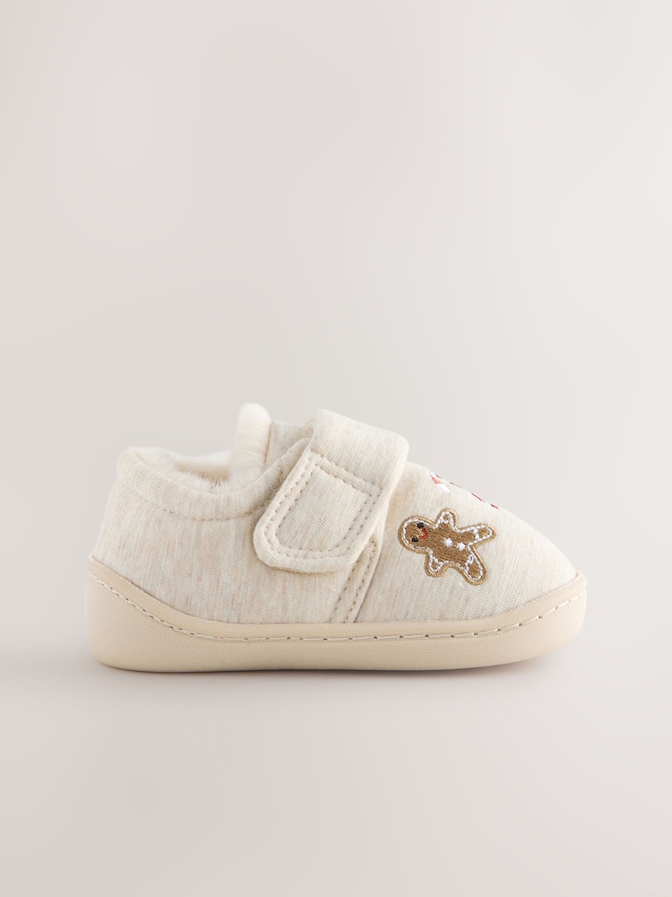 Neutral Christmas Warm Lined Cupsole Slippers - Image 2 of 5