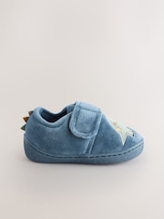 Blue Dinosaur Warm Lined Cupsole Slippers - Image 2 of 7