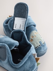 Blue Dinosaur Warm Lined Cupsole Slippers - Image 7 of 7