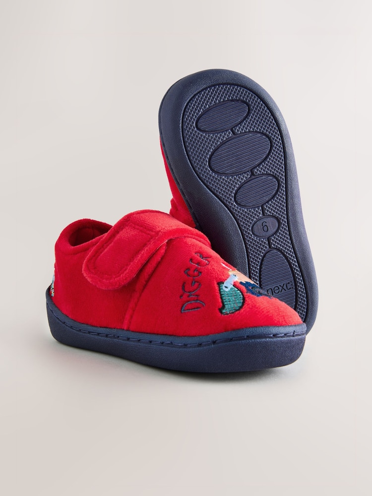 Red Transport Warm Lined Cupsole Slippers - Image 3 of 5